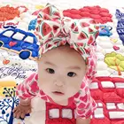 Шапка для новорожденных девочек с розовым цветком и бантиком, шапочки для фотосессии новорожденных, удобные хлопковые детские шапочки для больниц 0-3 м