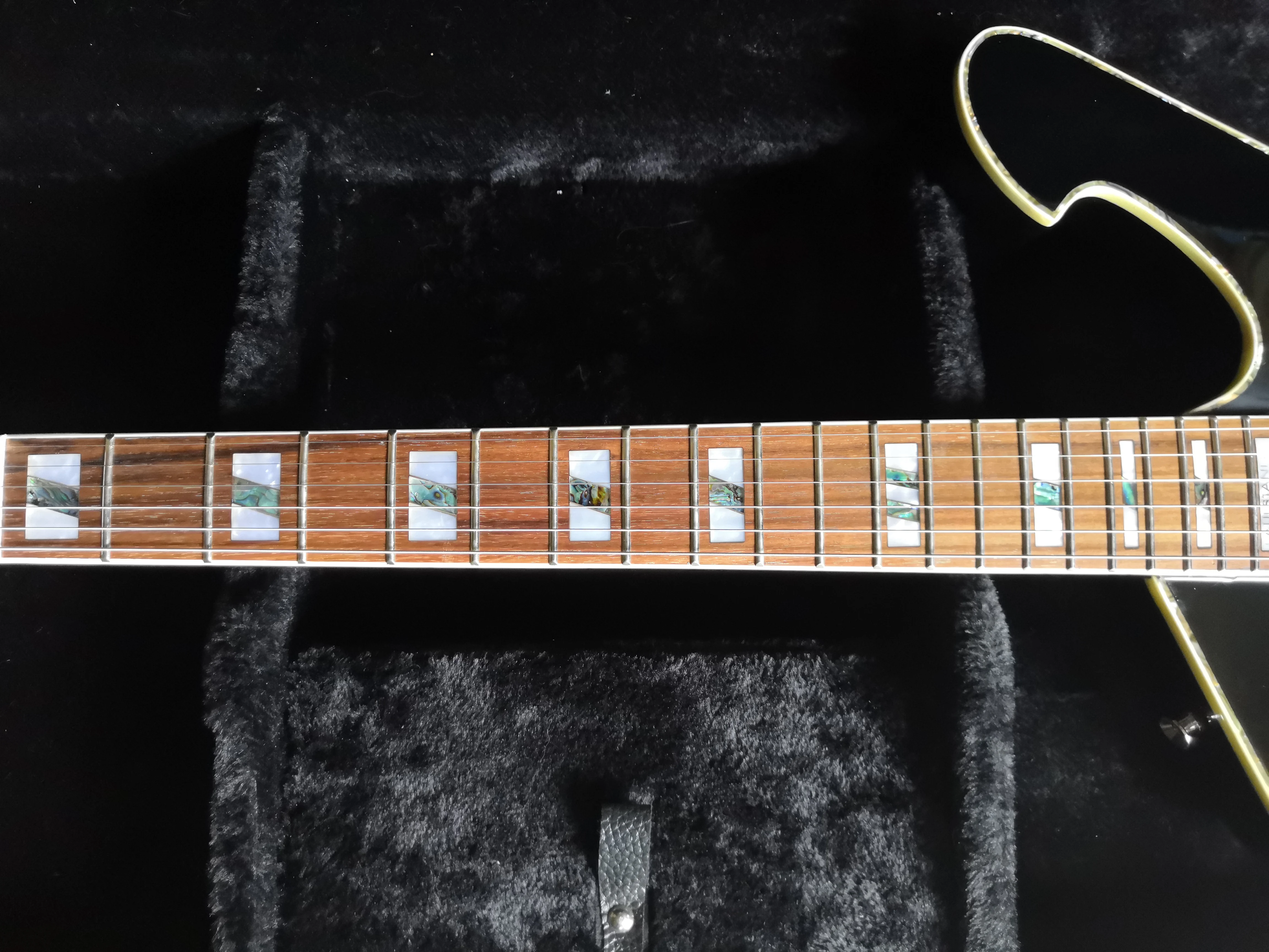 В наличии на заказ черный гитары HH звукосниматели фиксированный мост хром
