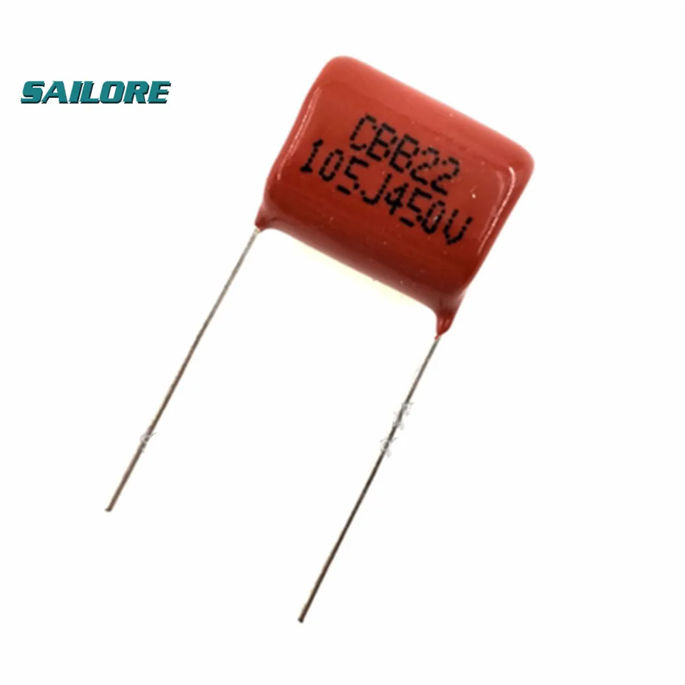 

10 шт., конденсатор полипропиленовой пленки, 1 мкФ, 450 в, CBB, шаг 15 мм, 105, 450 в, мкФ, 450V105