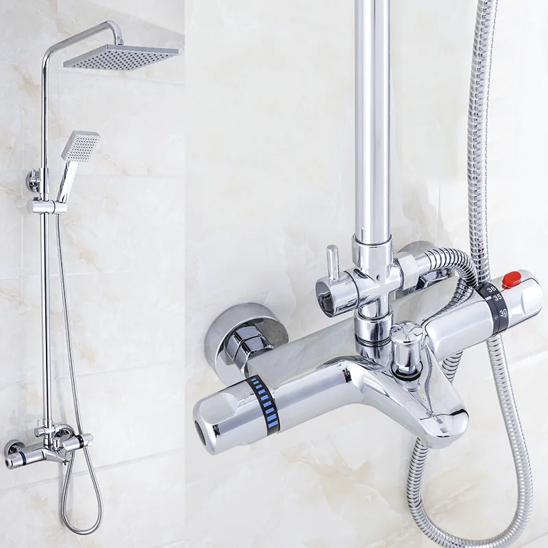 3 вида стилей 8 ''Термостатический смеситель для душа в ванной комнате насадка