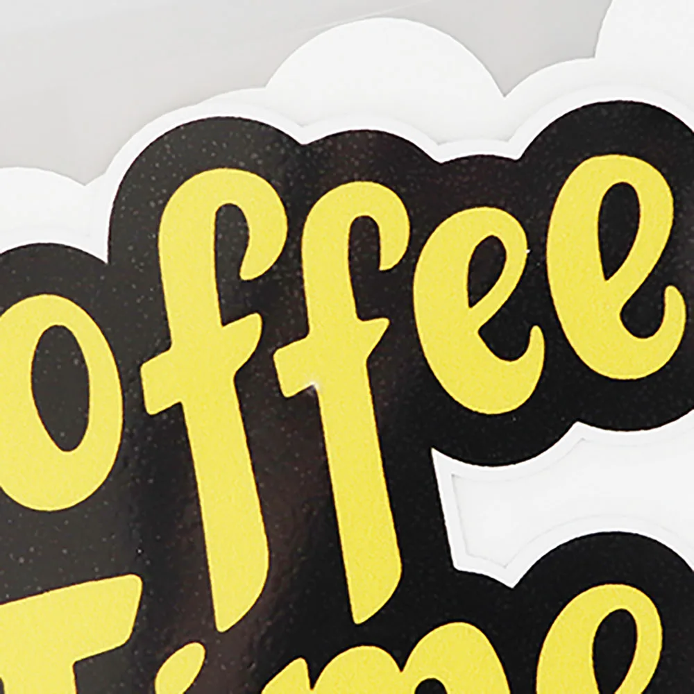 

YJZT 13.6CM10.7CM Decal Art Cartoon Coffee Time PVC Car Sticker 11C-0053