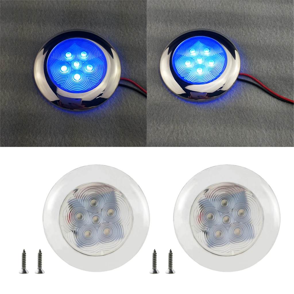 MagiDeal 12V нержавеющая S LED Купольная лампа лодка морской RV кабина потолочная