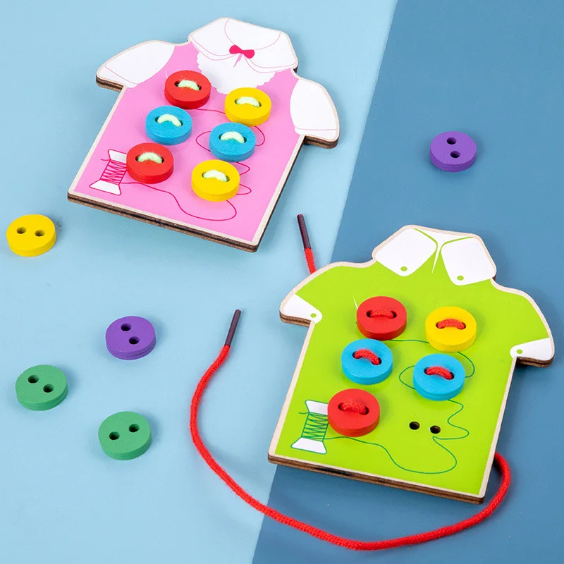 Juguetes de aprendizaje temprano para beb&eacute;s, juguetes educativos para aprender la vida b&aacute;sica, pr&aacute;ctica de cordones-1