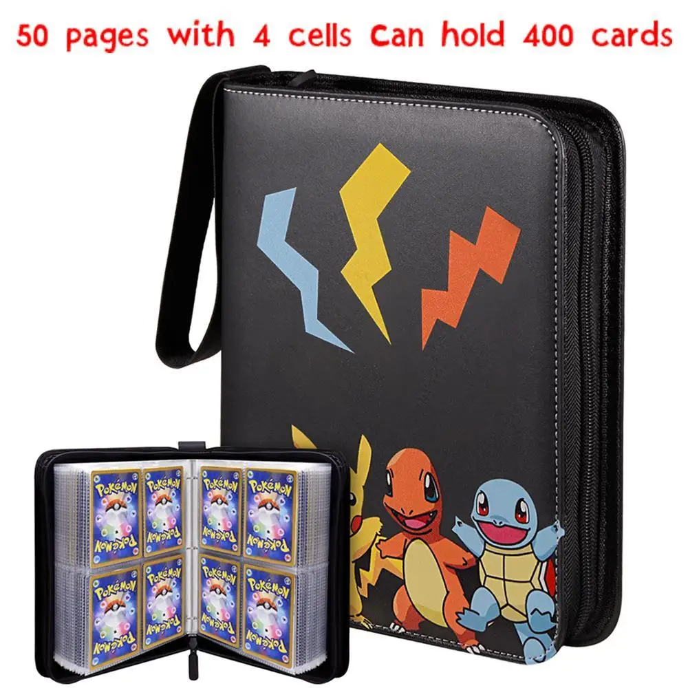 

Pokemon Game Cards Album Book Anime Card Collectors Holder Loaded List Capacity Binder Folder Pokmon Box for gifts Kid