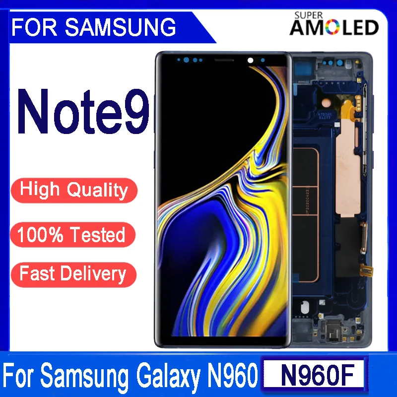 Pantalla LCD Original de 6,4 pulgadas para Samsung Galaxy Note 9, montaje de digitalizador con pantalla t&aacute;ctil para Samsung Galaxy Note 9, N960, N960F, N960D-0