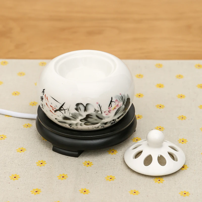 Электронная горелка для эфирного масла в классическом стиле блок из сандалового