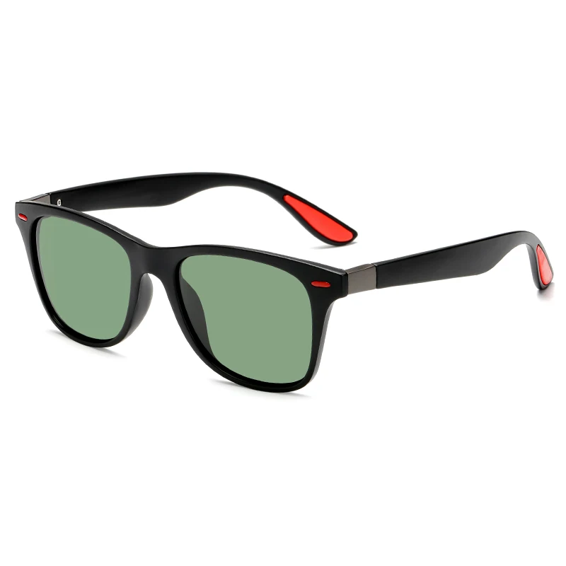 P21black red green Фирменный дизайн, Классические поляризованные солнцезащитные очки для мужчин и женщин, для вождения, квадратная оправа, солнцезащитные очки, мужские очки, UV400 Oculos De Sol - Цвет линз: P21black red green