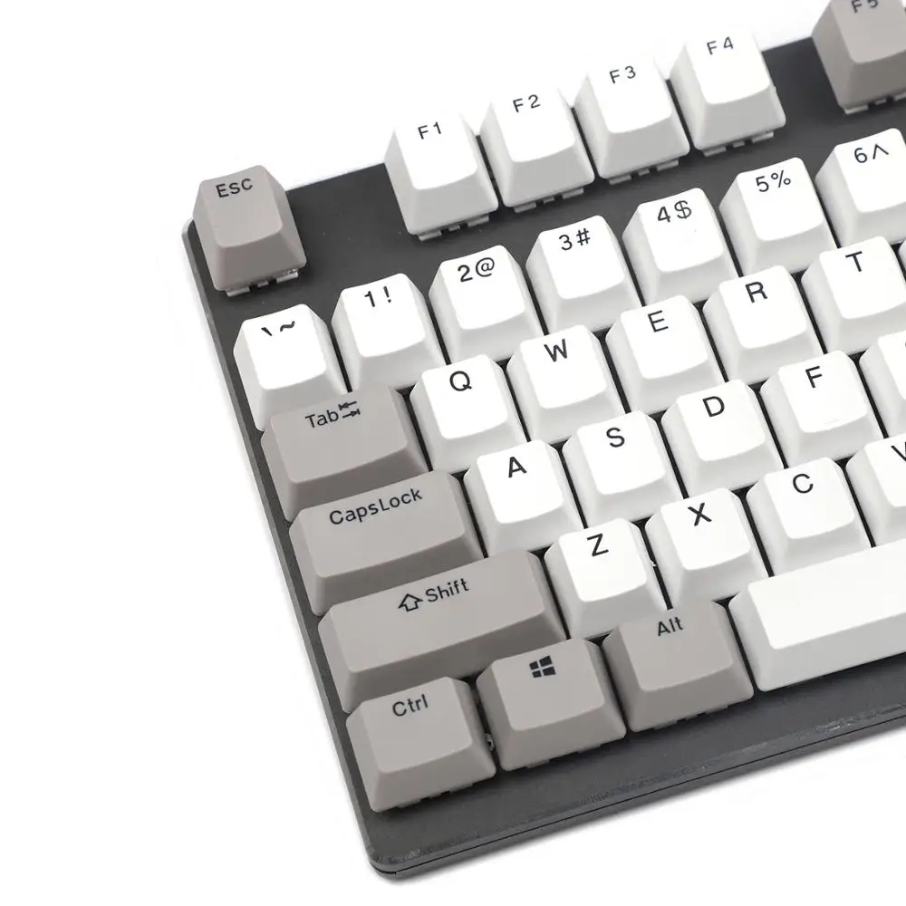 YMDK 108 PBT двойной выстрел Dolch серый белый не блестящий по OEM профилю для MX