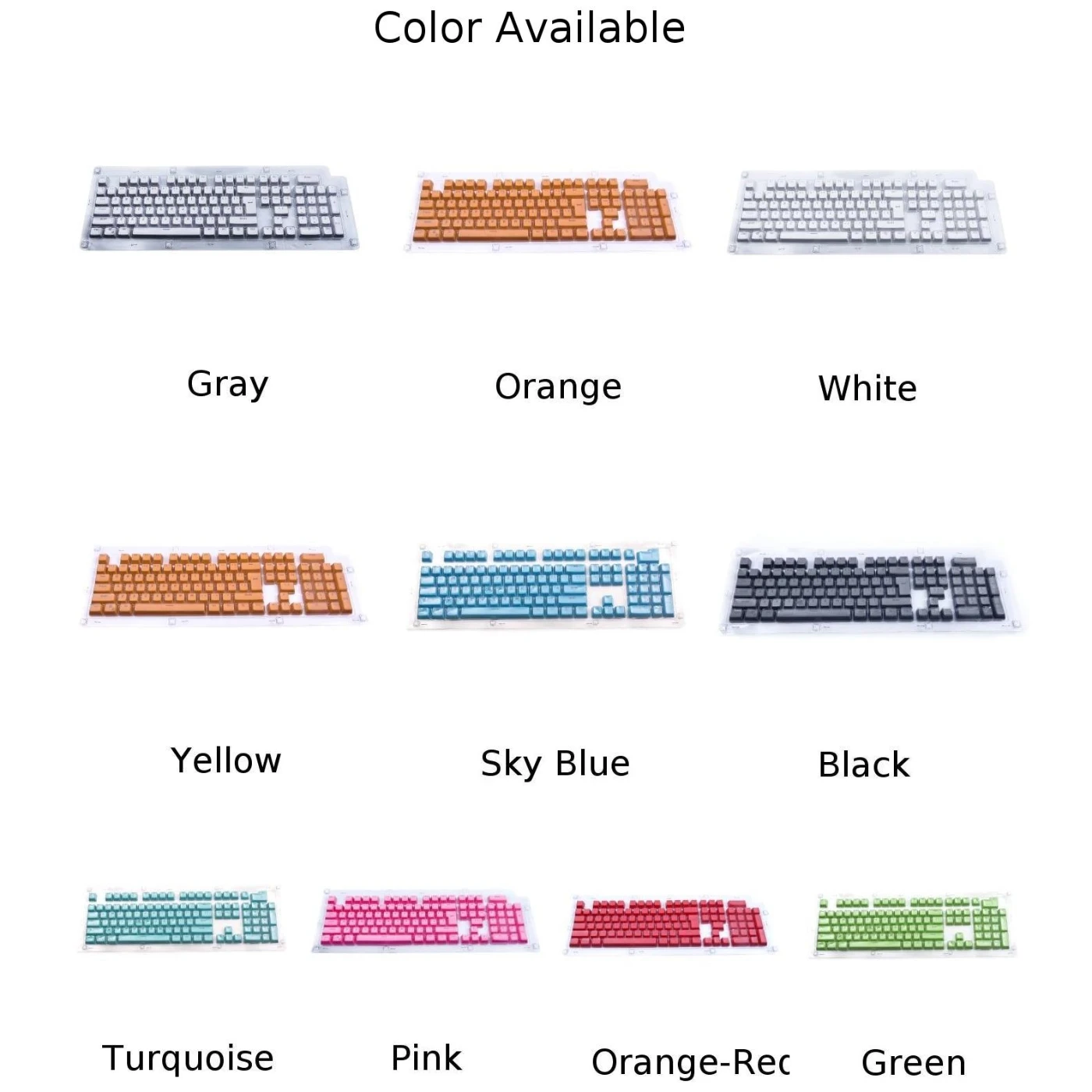 Для механических клавиш Cherry MX Switch Keycaps 104 части клавиатуры полупрозрачный пробел 9
