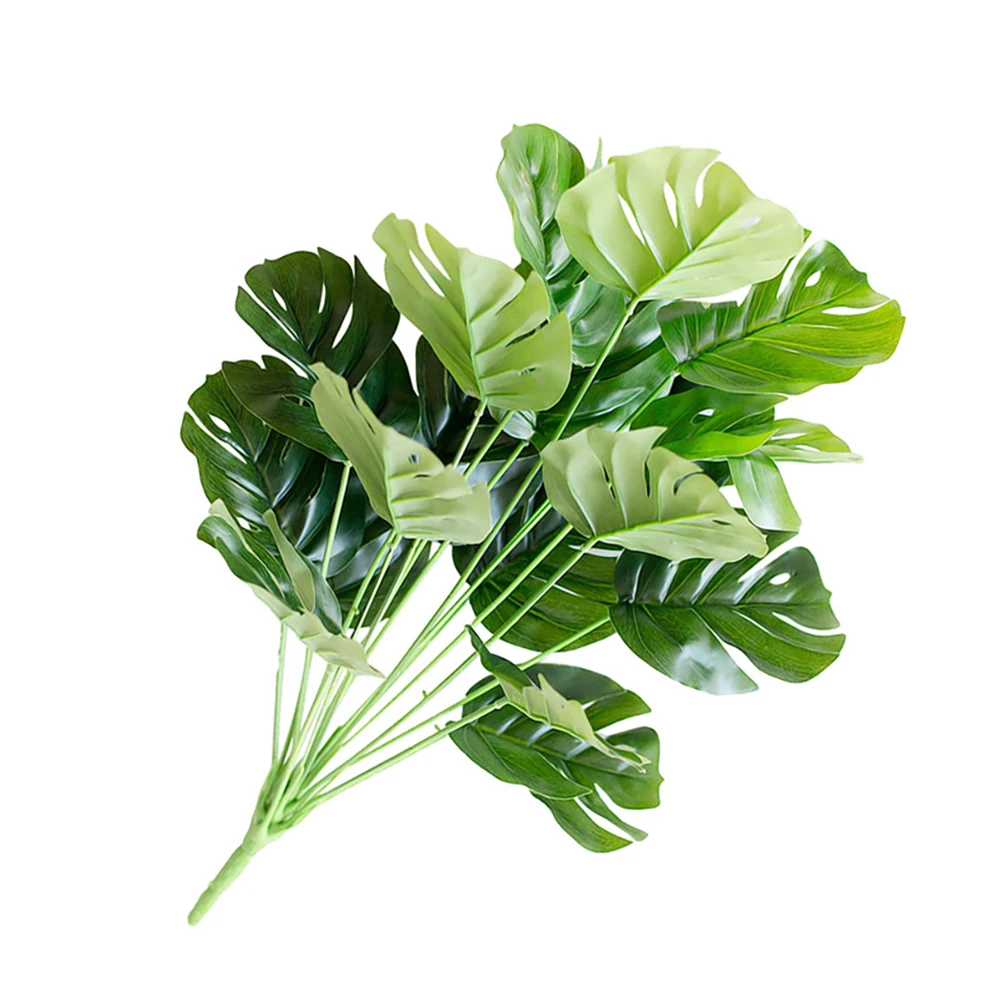 1 шт. большие тропические листья пальмы Monstera искусственные растения зеленые