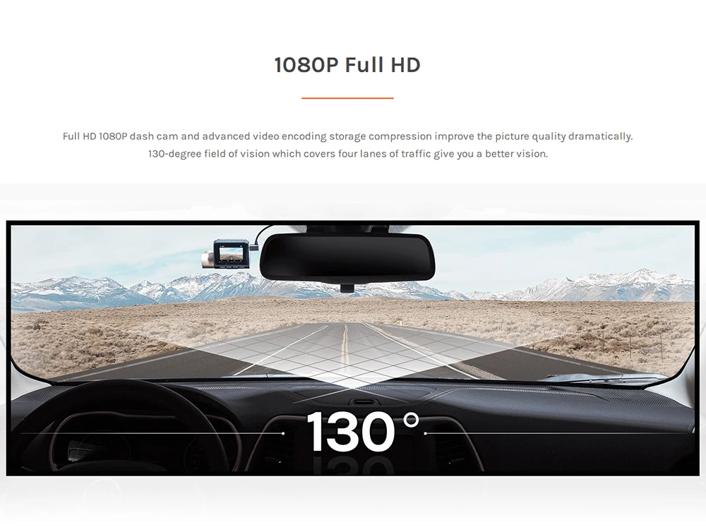 70mai Dash Cam 1080P HD Lite gps Автомобильный видеорегистратор D08 130 градусов широкий угол g-сенсор ночное видение режим парковки
