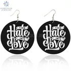 Серьги-подвески женские SOMESOOR, с двусторонним принтом, в богемном стиле