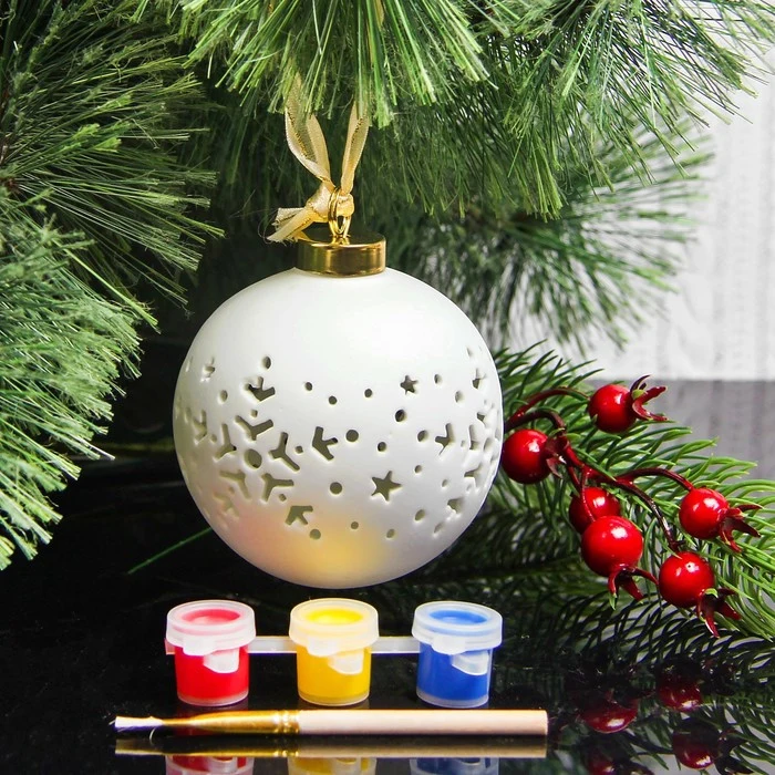 Шар новогодний под раскраску &quotУзоры №2&quot|Рисовальные наборы| |