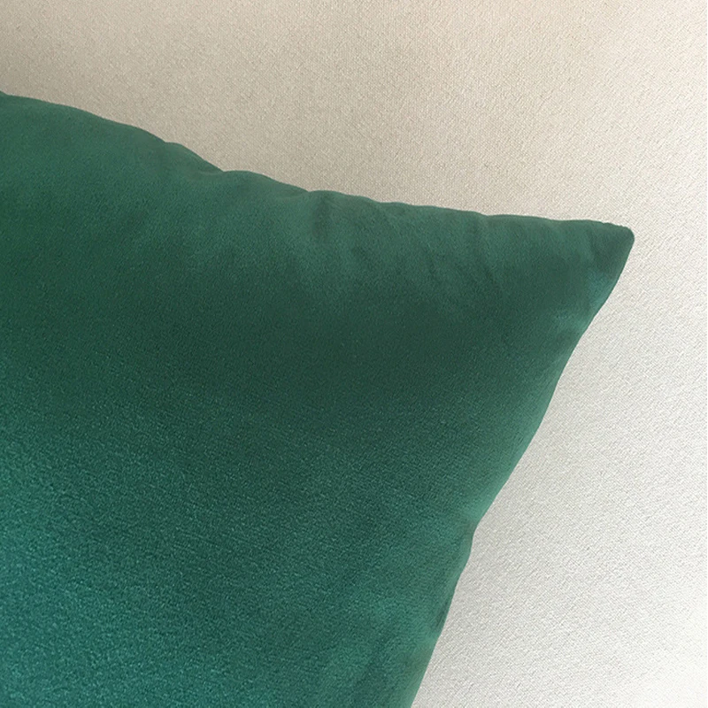 Чехол для подушки зеленый супер мягкие чехлы на диванные роскошные бархатные