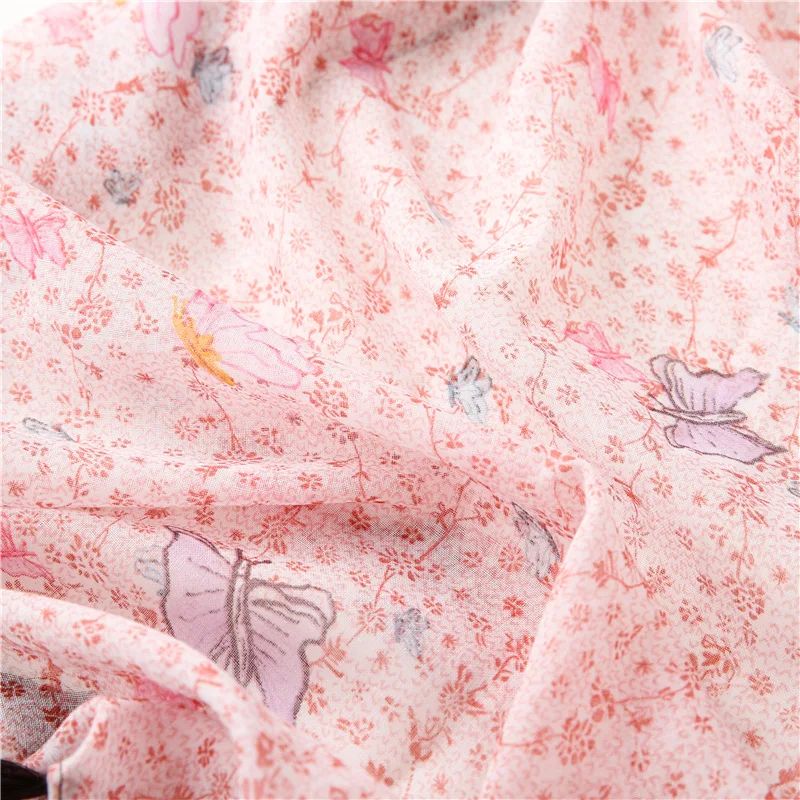 

2021 Spring Summer New Women Scarf Cotton Viscose Foulard Hijabs Female Flowers Print Decoration Pashmina Shawl and Wrap