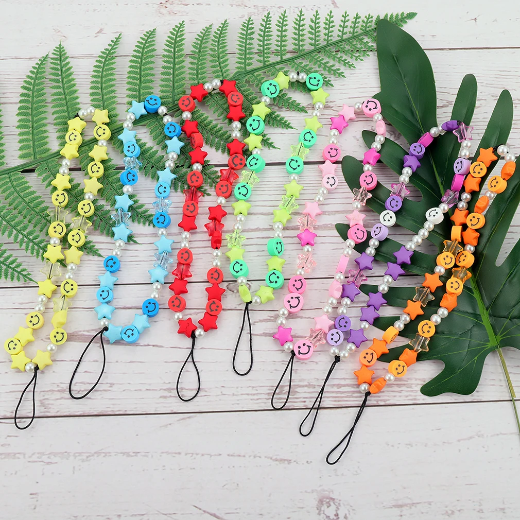 Разноцветная искусственная шея ремешки бусины подвесная цепочка для телефона