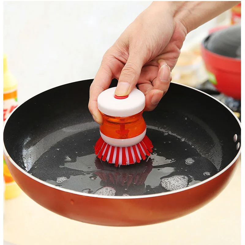 Buy 1Pcs Kitchen Brush Wash Pot Cleaning Washing Utensils Dish With Up Liquid Household on
