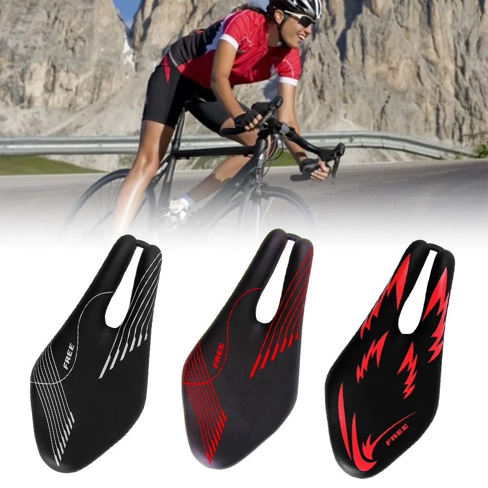 

Bicycle Saddles Sponge Cushion PU Leather Surface Road Bike Saddles With Round Rail Shockproof Cycling Seat Saddle Accessories