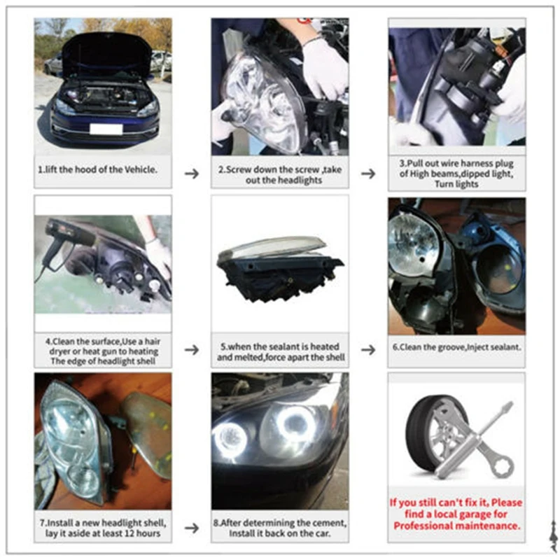 

Car Clear Front Headlight Lens Shell Cover Replacement for Touareg 2007 2008 2009 2010