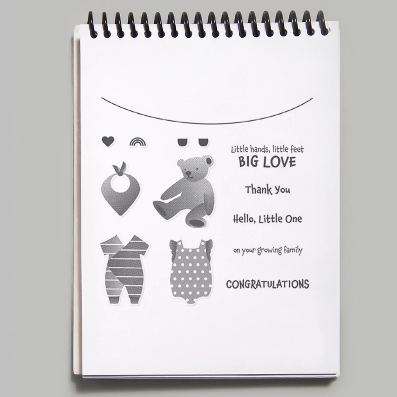 

Bear Seal Stamp with Cutting Dies Stencil DIY Scrapbooking Embossing Photo Album Decor Paper Card Craft