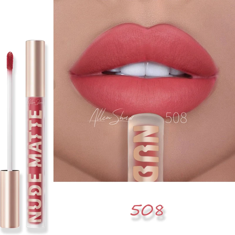 

1 PC Nude Matte Liquid Lipstick Makeup Long Lasting Lip Glaze Nude Lip Gloss Moisturizing Non-stick Cup Women Cosmetics