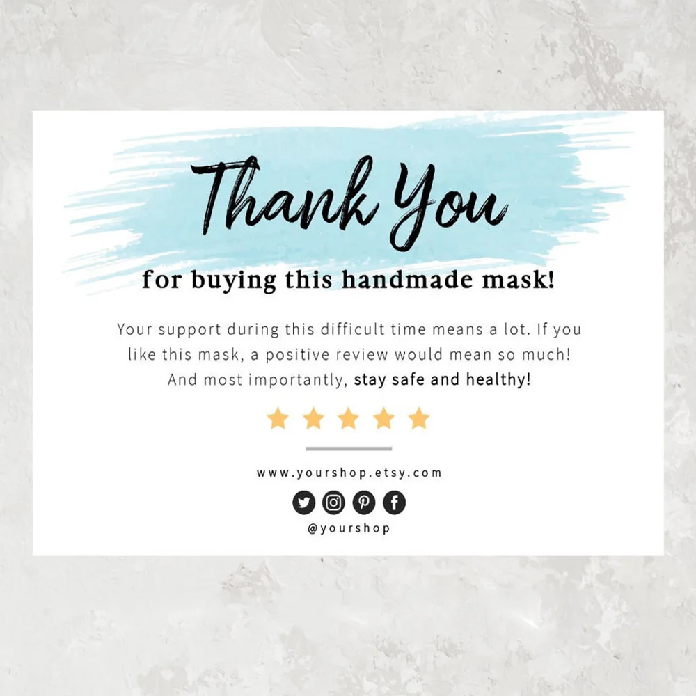 Заказные современные спасибо за ваш заказ карты шаблон 6x4 Размер продавец бизнес