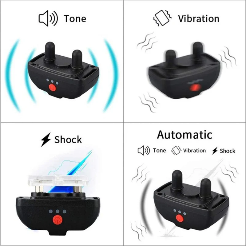 

300MA Portable Electric Remote Safe Dog Training Collar Waterproof Rechargeable LCD Display beep Shock Vibration Mode For Dogs