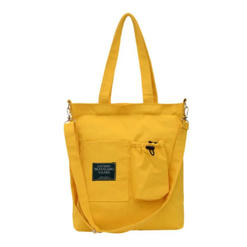 

Women Canvas Bag New Design Zipper Shoulder Bag Female Reusable Large Capacity Shopper Tote Ladies Eco Cloth Shopping Bags