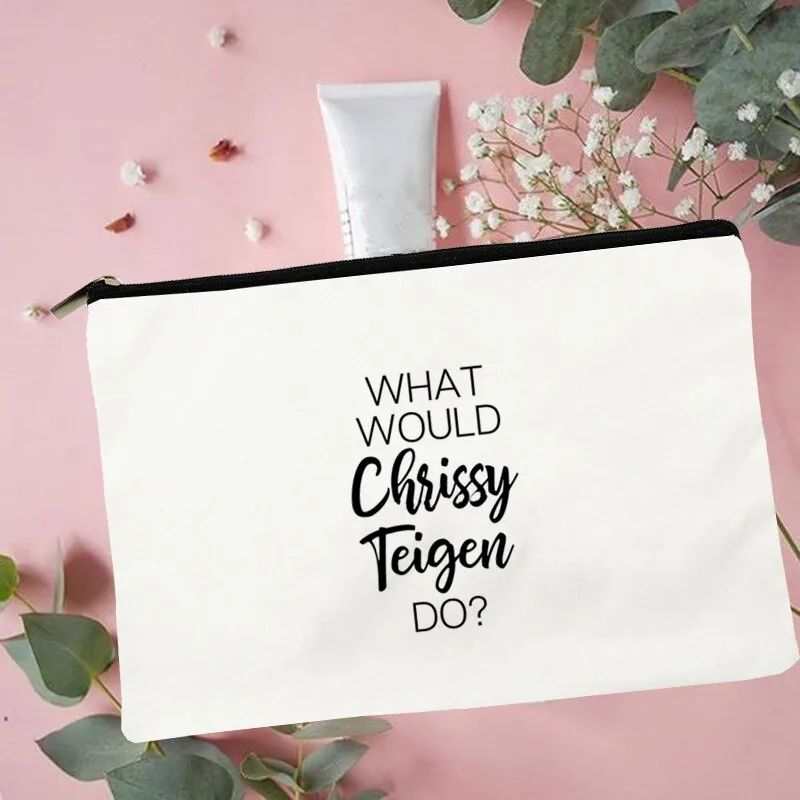 

Women what would do Printed Make up bag Fashion Women Cosmetics Organizer Bag for Travel Colorful Storage Bag for Lady Bag