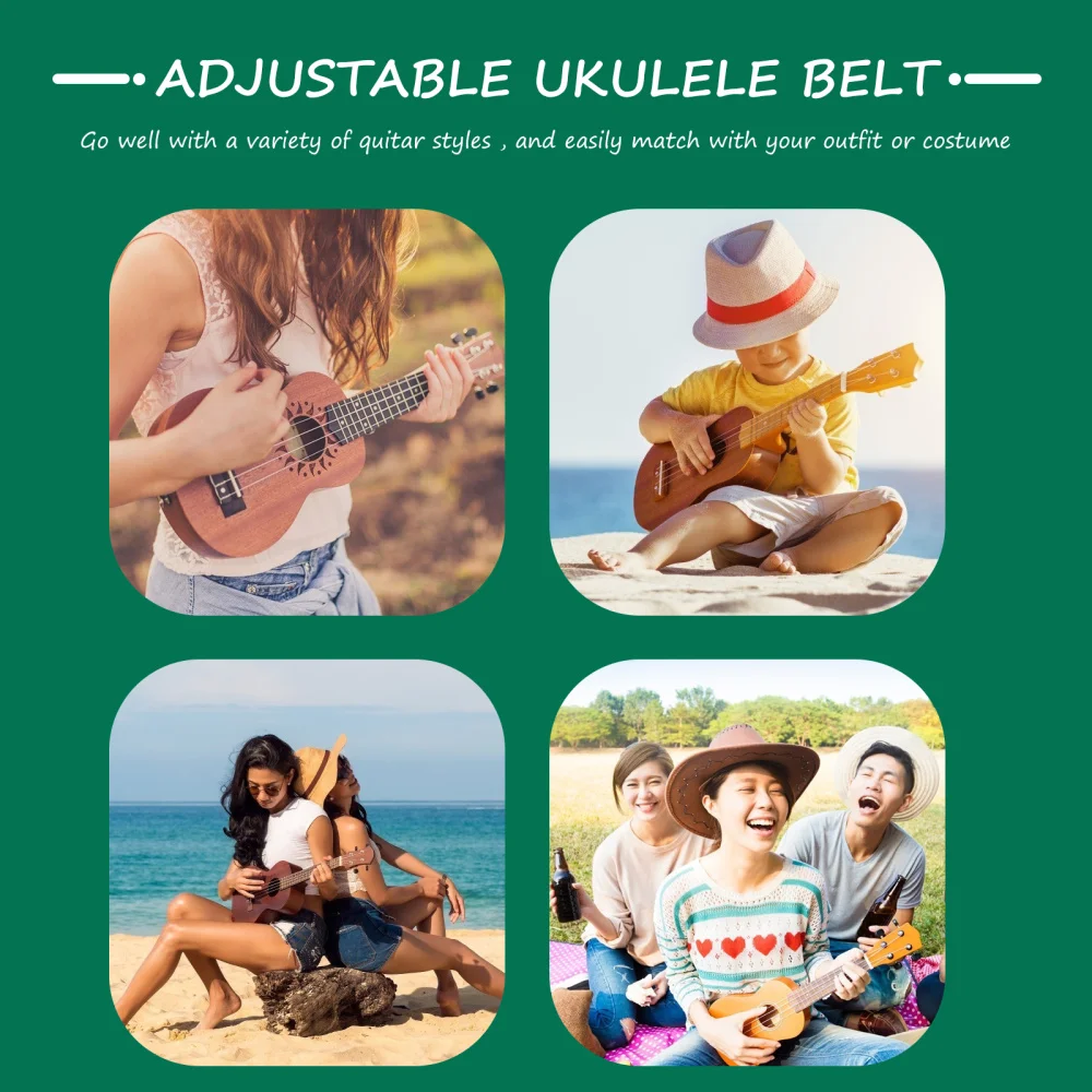 

Ukulele Shoulder Strap Hawaiian Style Adjustable Ukulele Belt Sling Supplies