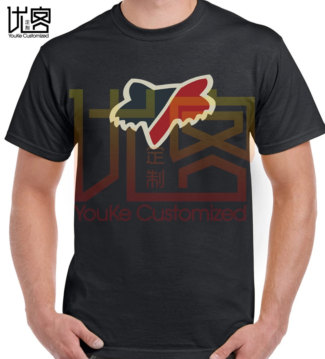 Мужская футболка с логотипом Fox Racinger TeeBlack все размеры s 2019 модная брендовая