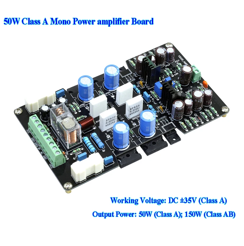 Монтажная плата моноусилителя мощности 50 Вт класс А основа на схеме krella KSA AMP