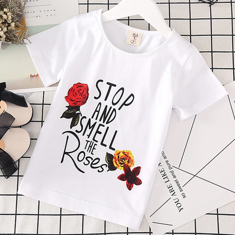 Комплект модной детской одежды для девочек летний комплект с вышивкой из 2