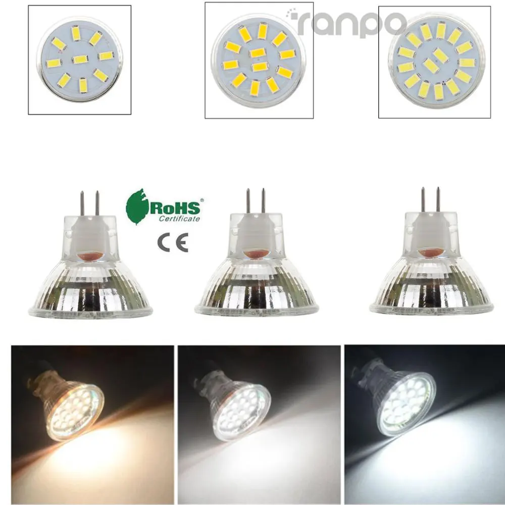 

AC/DC 12V 24V 30V MR11 GU4.0 LED Spotlight Bulbs 2W 3W 4WCool Warm White Lamp Replace Halogen Light 5733 SMD 9 12 15 LED Chips