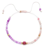 zmzy new fashion boho beads bracelet best friend natural stone bracelet ladies adjustable thin handmade luxury jewelry