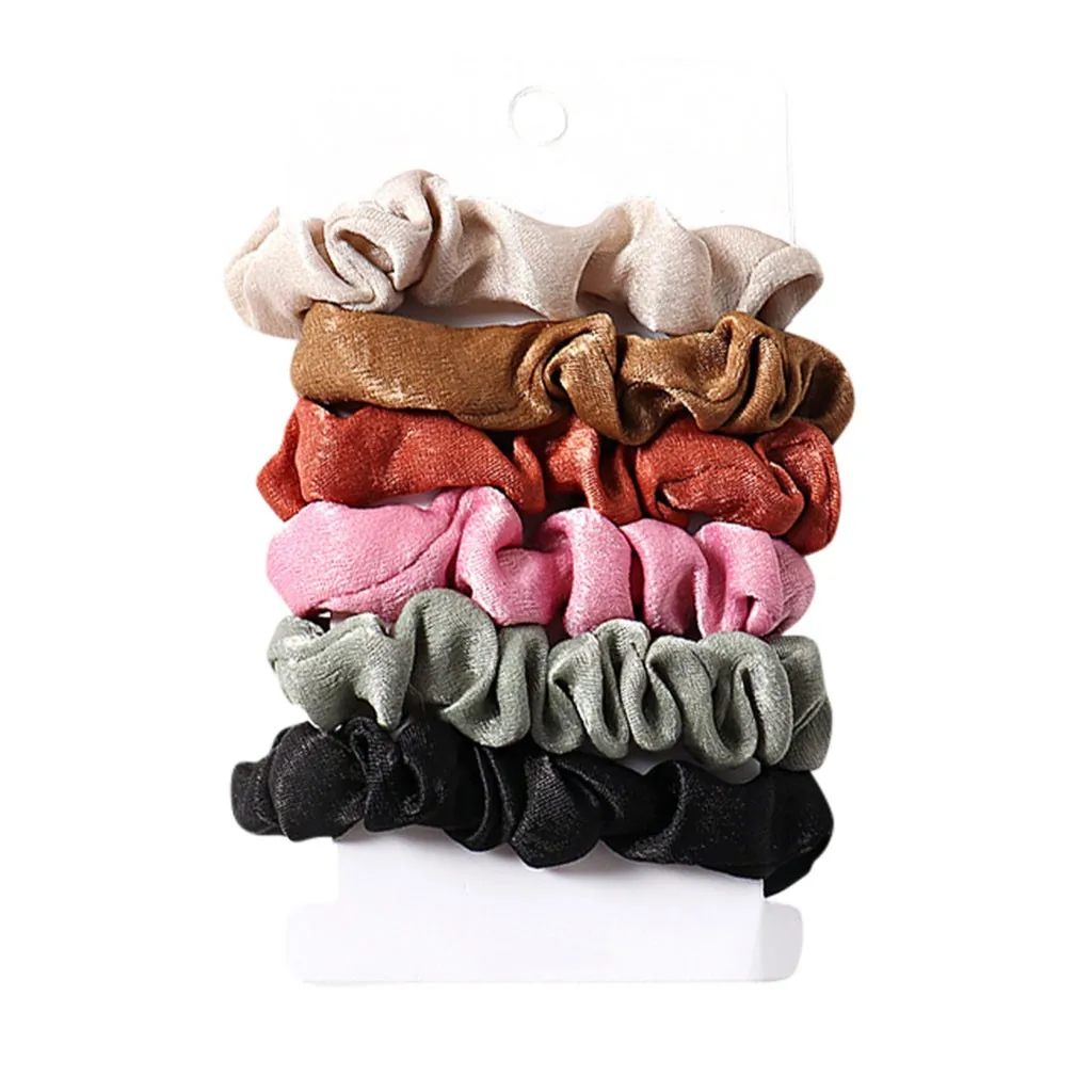 Резинки для волос ярких цветов 1 комплект осенне-зимние аксессуары 4-6 шт. |
