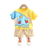 new kids boys casual clothing suit summer children cartoon clothes baby girls t shirt shorts 2pcssets toddler cotton sportswear