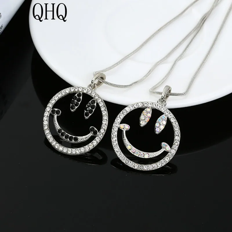 QHQ pendant necklace chocker chain best friends female accessories jewelry zirconia pearl natural stone gifts jewellery | Украшения и