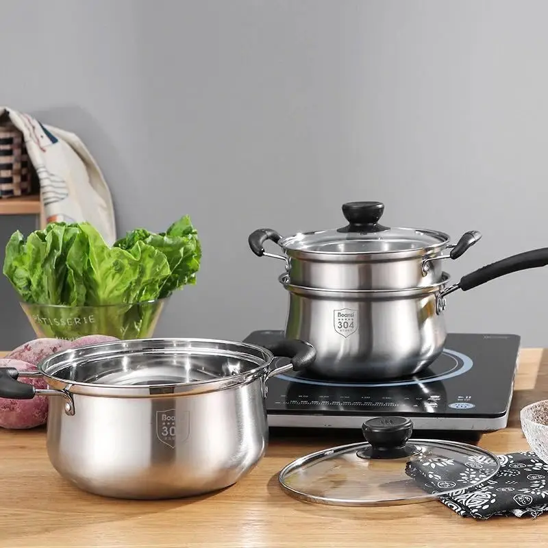 Кастрюля для супа из нержавеющей стали универсальная горячего молока кастрюля