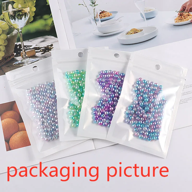 Красочные круглые жемчужины бусины размеров 3 8 мм имитация жемчуга для одежды с