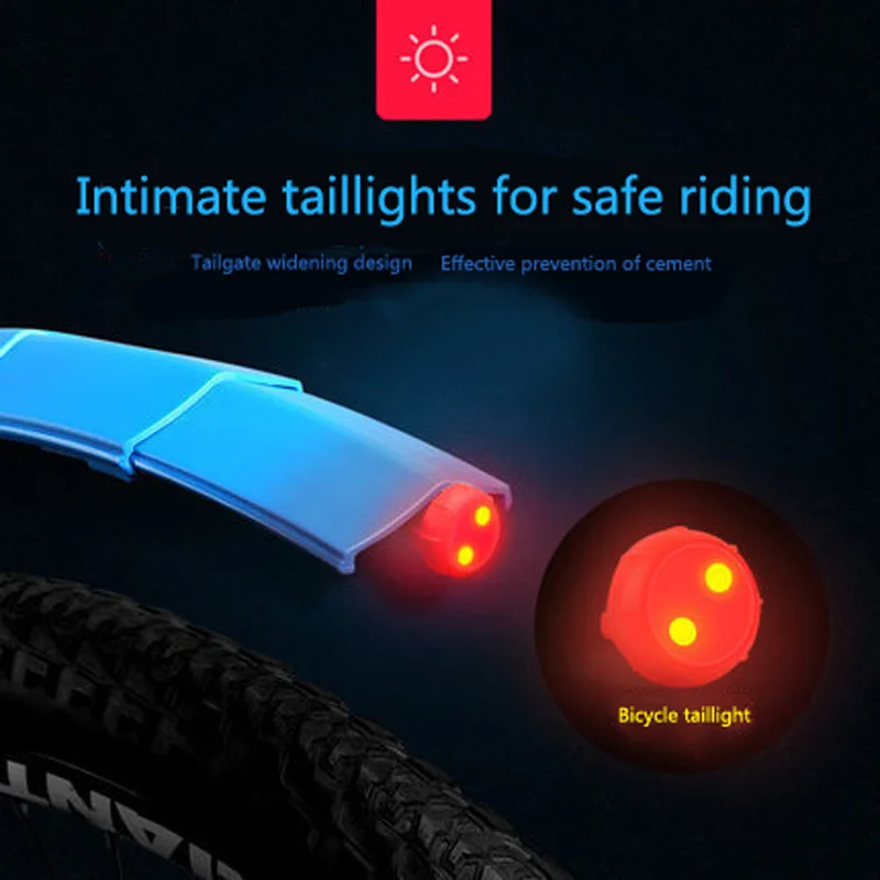 Выдвижное крыло для горного велосипеда переднее и заднее с задним фонарем