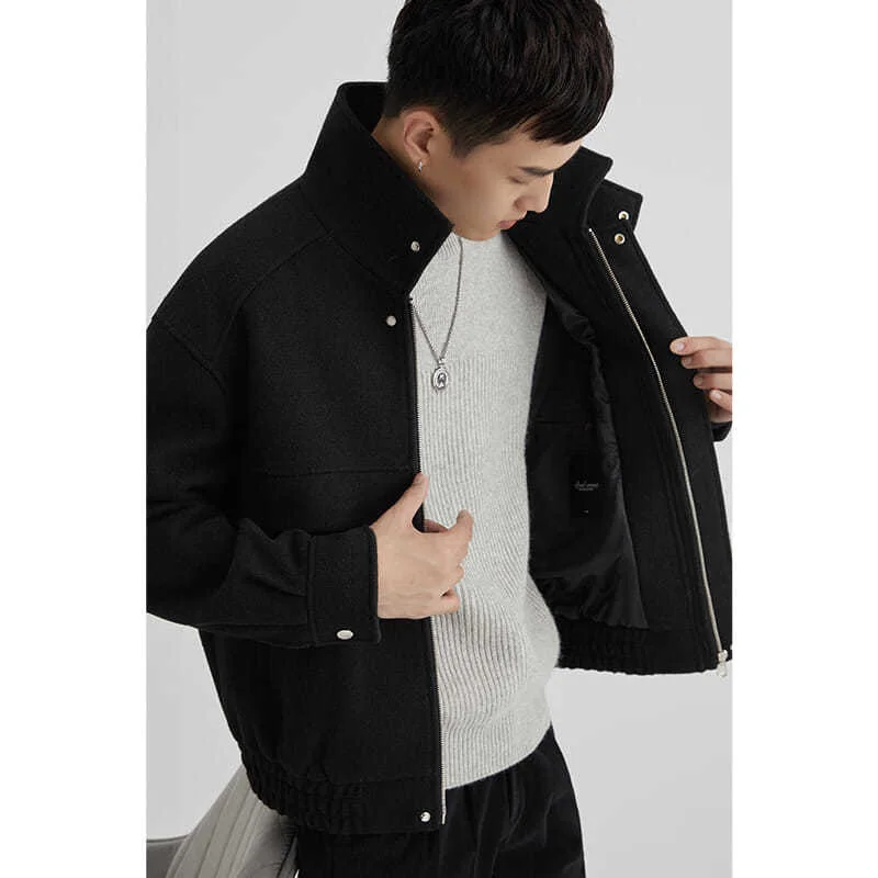 Осень-зима 2022 Модное Новое мужское шерстяное пальто для мужчин короткая