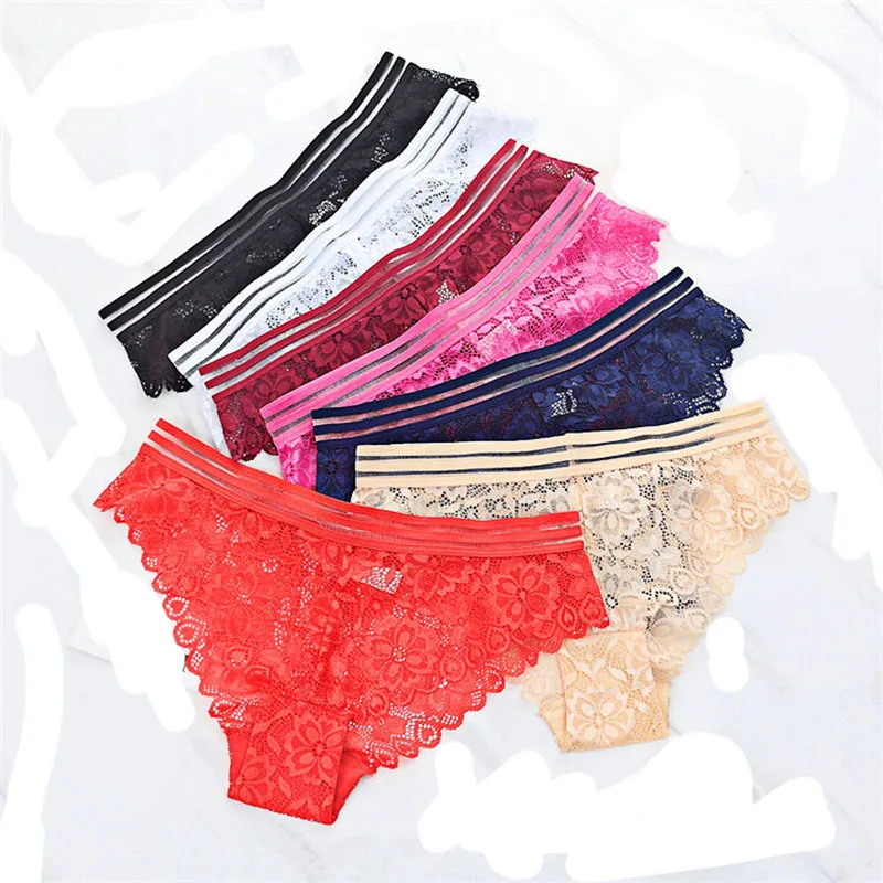 

Женские сексуальные прозрачные кружевные трусики с низкой талией, женское нижнее белье, модные однотонные трусы, мягкое нижнее белье