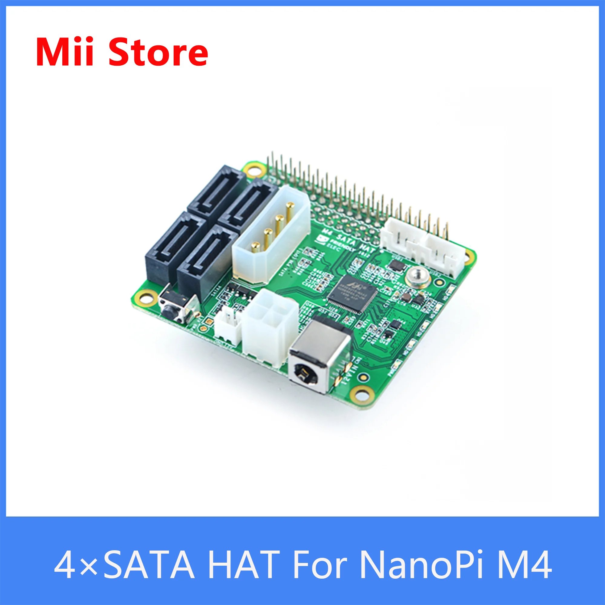 

Friendly Nanopi M4 PCIe Turn 4 port SATA3.0 HAT RK3399 Development expansion Board, open source Nas kit