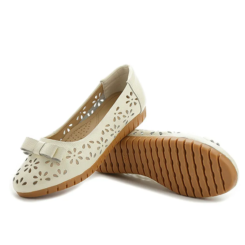 Gykaeo/2019 г. летние туфли на мягкой подошве для мам лодочки из натуральной кожи