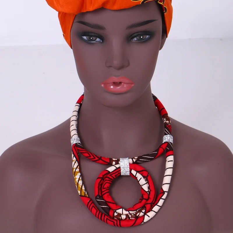 Африканское ожерелье с принтом Анкары Африканские Этнические украшения ручной