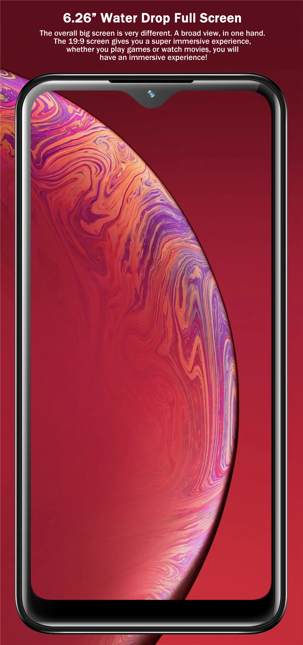 4g lte y9 4gb ram 64gb rom android face id quad core mobile phone 13mp hd camera unlocked 6 26inch water drop screen smartphones free global shipping