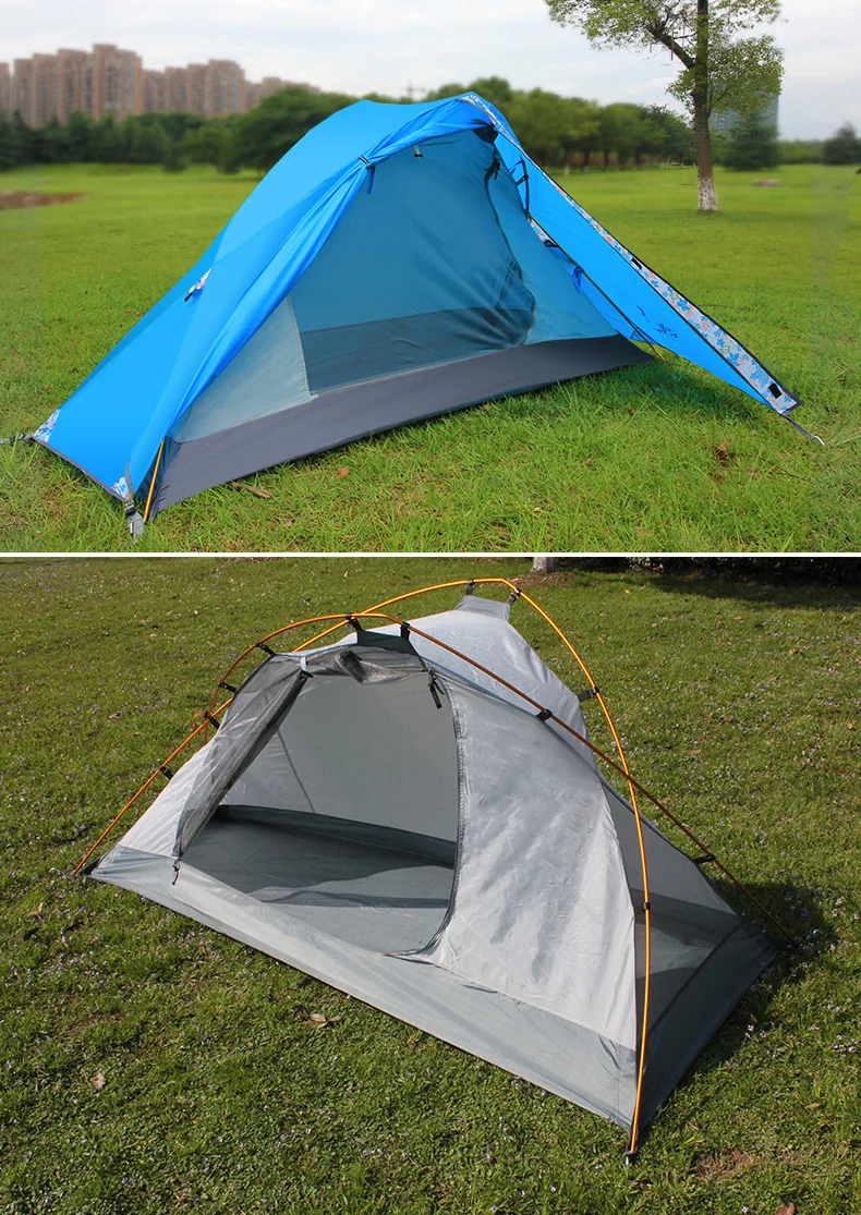 

Aluminum Pole single bunk tent outdoor rain waterproof riding a person ultralight tent very light tent Cross bar