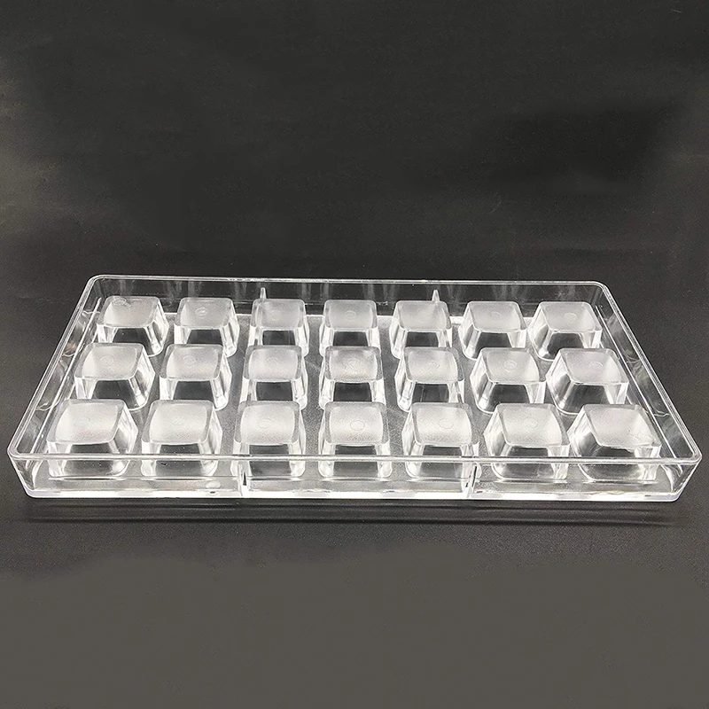 21 полости 3D прозрачные квадратные шоколад торт мыло желейные конфетки форма для