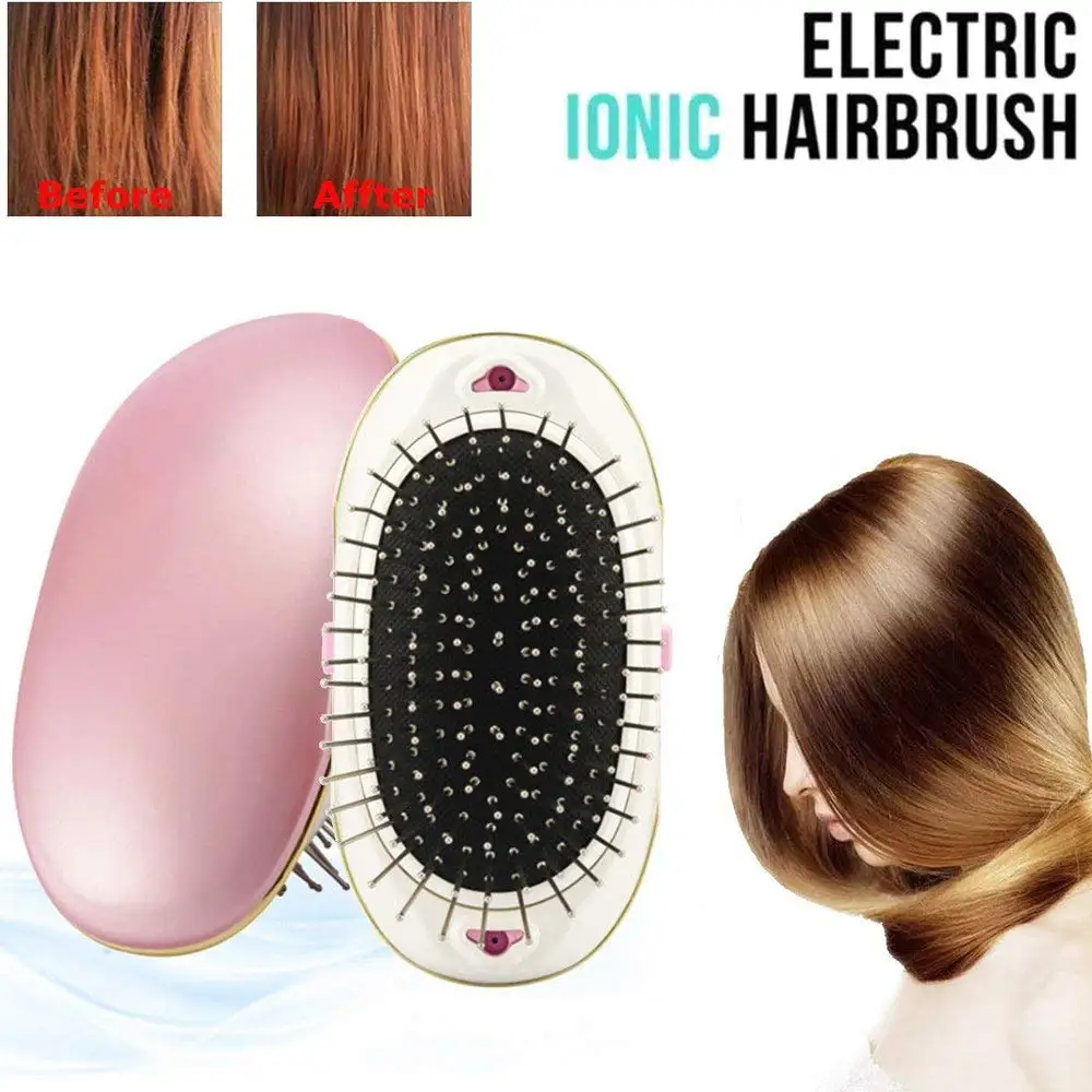 

Electric Ionic Hairbrush Portable Mini Anti-Static Scalp Head Massage Comb for Hair Care Hair Modeling Styling Magic Hair Brush